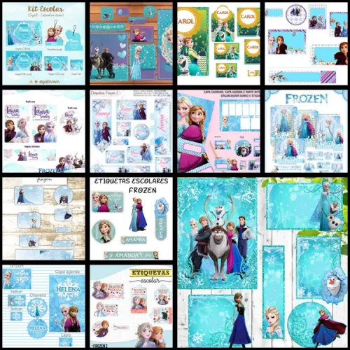Etiqueta Escolar Frozen