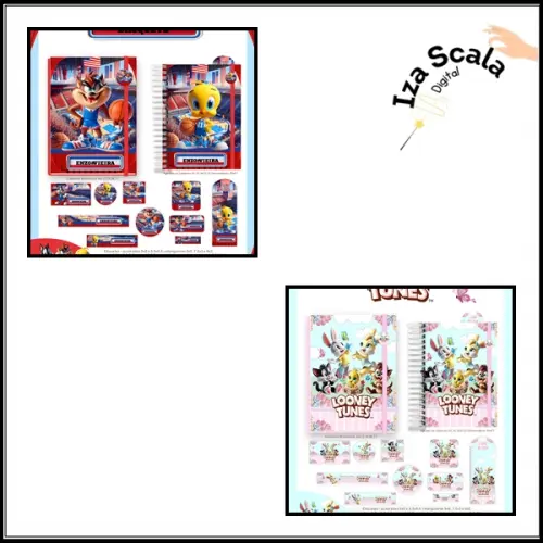 Etiqueta Escolar Looney Tunes