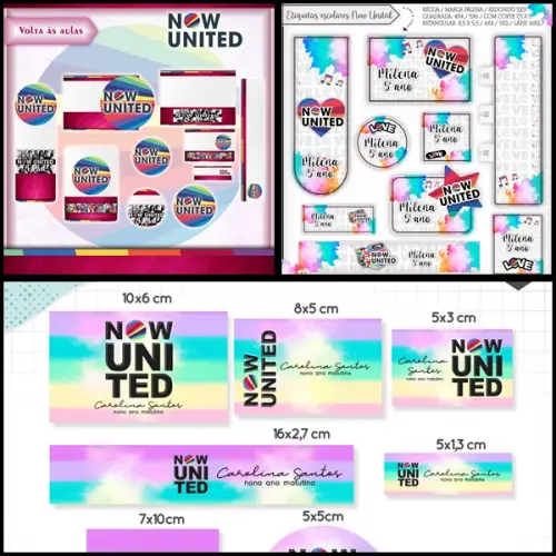 Etiqueta Escolar Now United