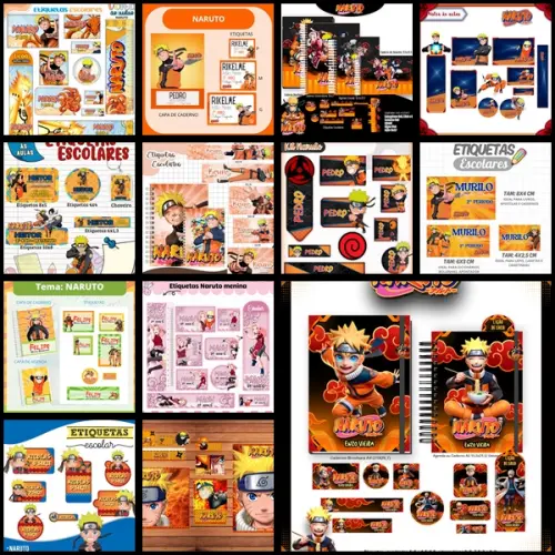Etiqueta Escolar Naruto