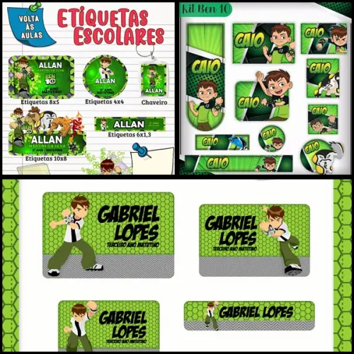 Etiqueta Escolar Ben 10