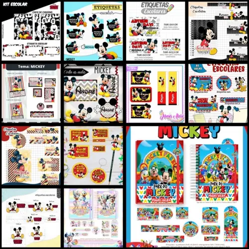 Etiqueta Escolar Mickey