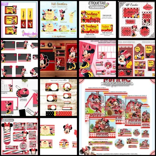 Etiqueta Escolar Minnie
