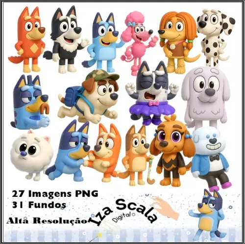 Kit Digital Bluey - 3D