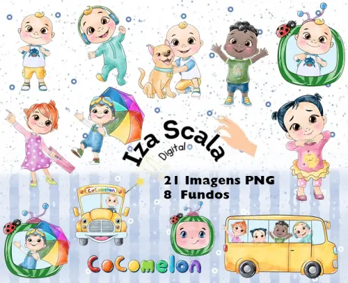 Kit Digital Cocomelon Aquarela