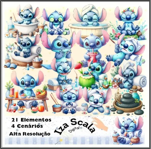 Kit Digital Stitch Spa Aquarela - 3D