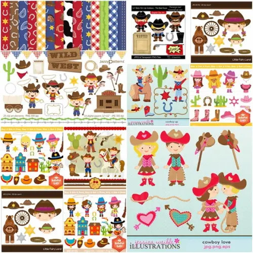 Arquivo Digital Cowboy e Cowgirl - 10 Arquivos