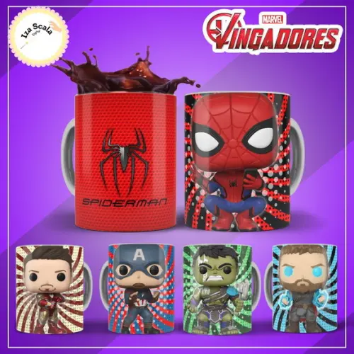 Arquivo para Sublimação - Vingadores Funko