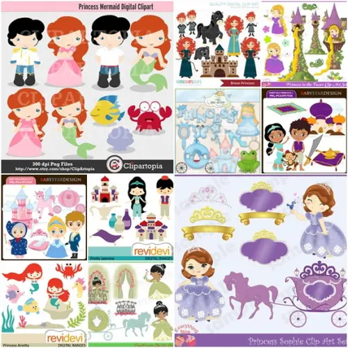 Arquivo Digital Princesas # 7 - Combo 10 Kits