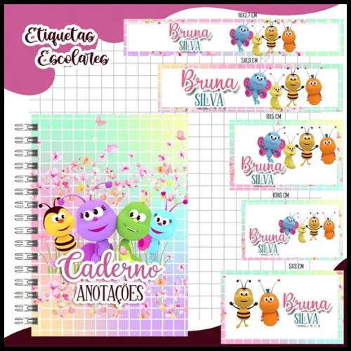 Etiqueta Escolar Bichikids - Arquivo Digital
