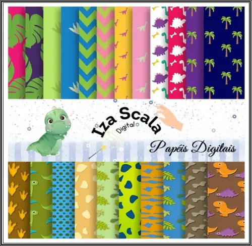 Papel Digital Dinossauros # 22