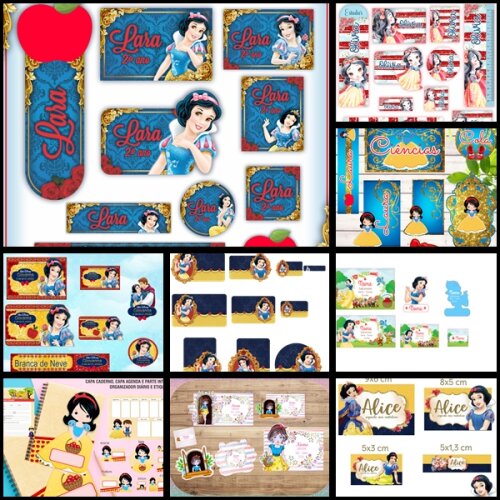 Etiqueta Escolar Branca de Neve 1