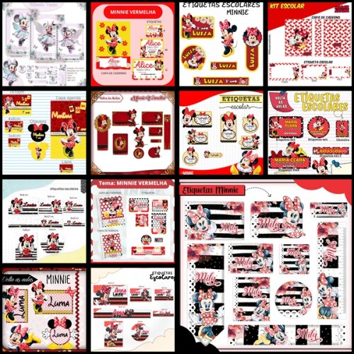 Etiqueta Escolar Minnie