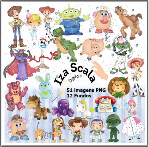 Kit Digital Toy Story Aquarela