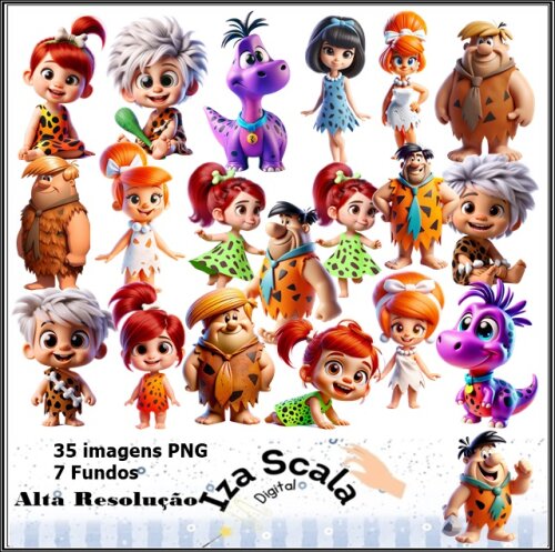 Kit Digital Flintstones - 3D