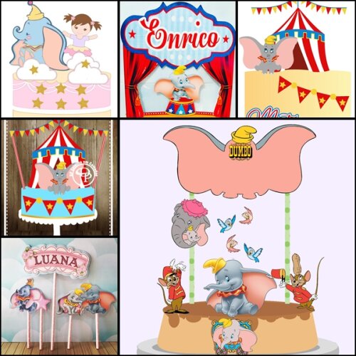 Arquivo de corte - Topo de Bolo Dumbo