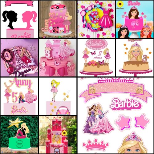 Arquivo de corte - Topo de Bolo Barbie 2