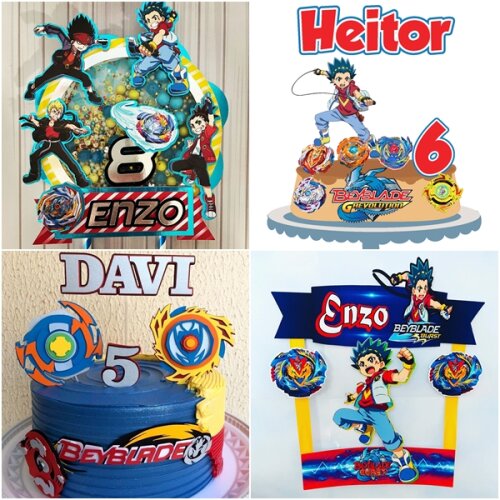 Arquivo de corte - Topo de Bolo Beyblade