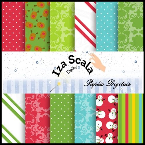 Papel Digital Boneco de Neve 1