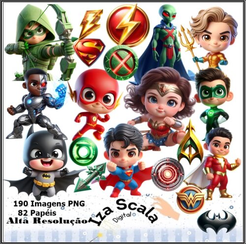 Kit Digital Liga da Justiça - 3D