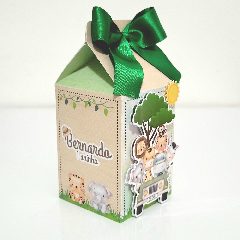 Kit 15 caixinhas personalizadas - Safari Baby