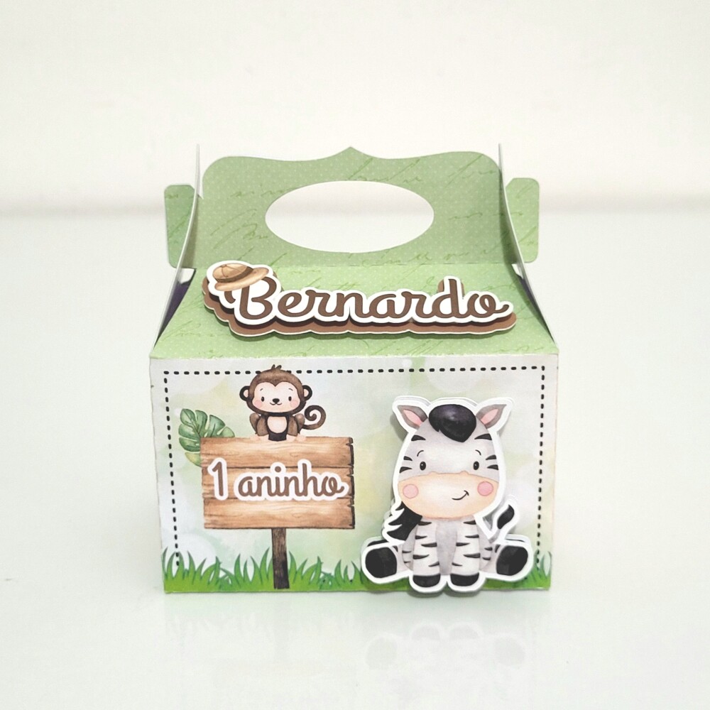 Kit 15 caixinhas personalizadas - Safari Baby