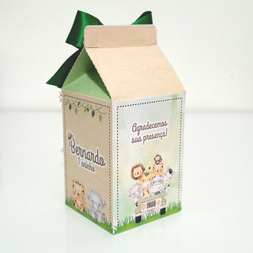 Kit 15 caixinhas personalizadas - Safari Baby