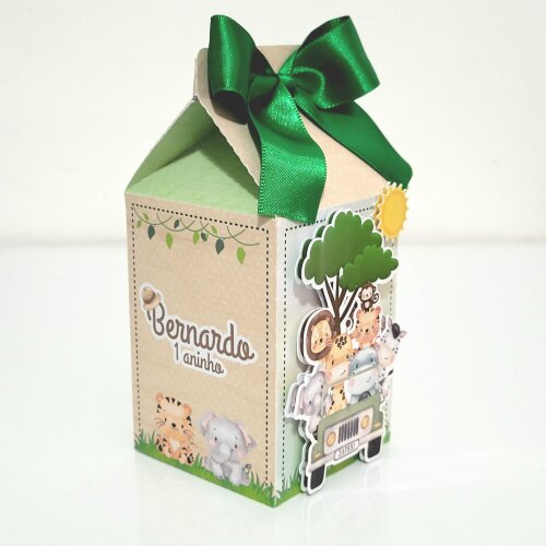 Kit 15 caixinhas personalizadas - Safari Baby