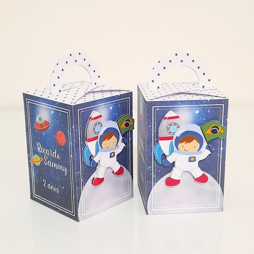 Kit 20 caixinhas Personalizadas Astronauta