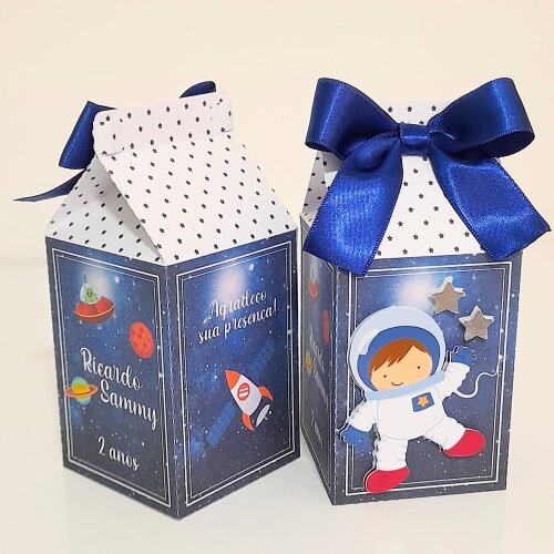 Kit 20 caixinhas Personalizadas Astronauta