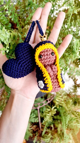 Chaveiro Nossa Senhora Aparecida Amigurumi