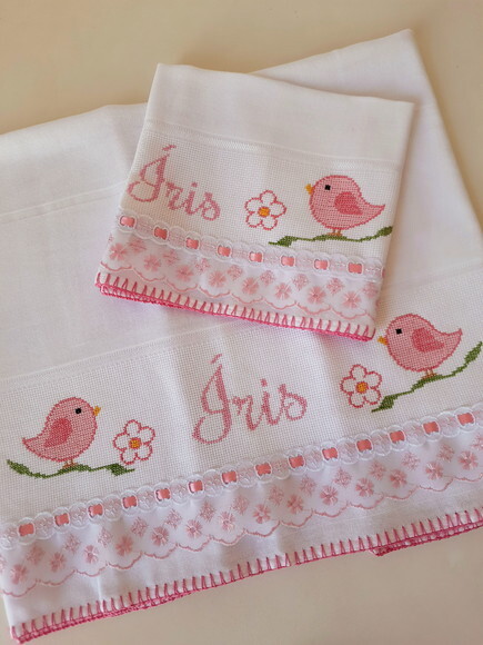 Jogo de Fraldas Personalizadas para Menina 2 Peças