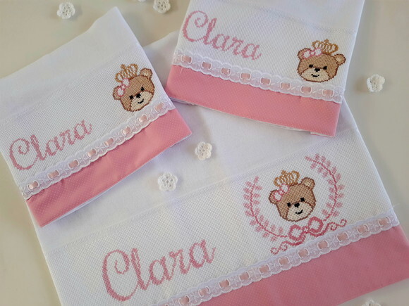 Jogo de Fraldas Personalizadas para Menina 3 Peças