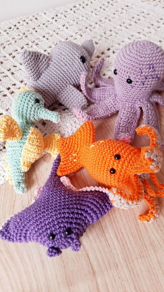 Kit Fundo do Mar Amigurumi