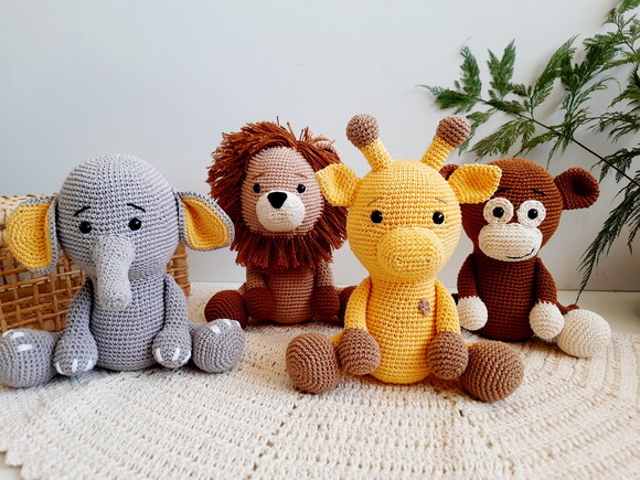 Kit Safári Amigurumi
