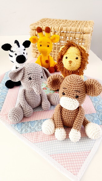 Kit Safári Amigurumi