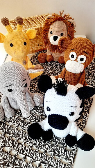Kit Safári Amigurumi