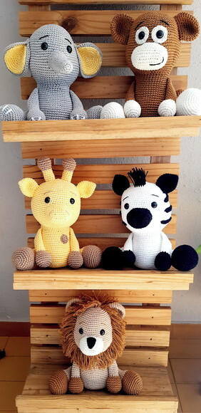 Kit Safári Amigurumi