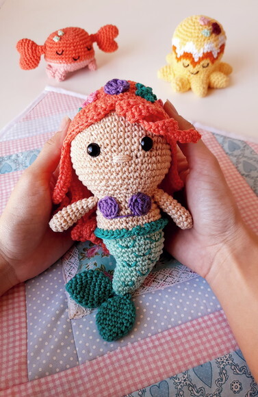 Kit Sereia Fundo do Mar Amigurumi
