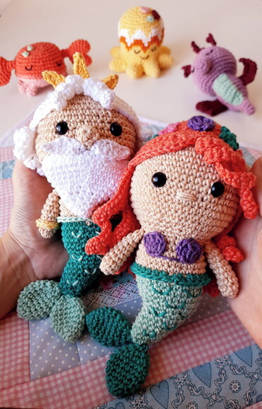Kit Sereia Fundo do Mar Amigurumi