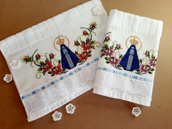 Toalha de Lavabo Nossa Senhora Aparecida