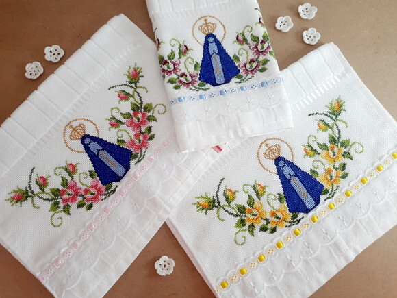 Toalha de Lavabo Nossa Senhora Aparecida
