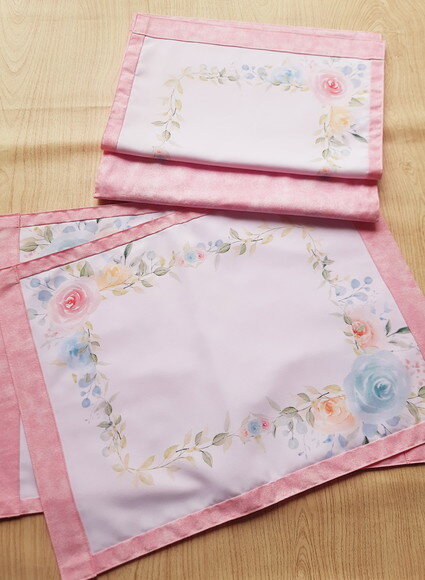 Jogo Americano Rosas Aquarela