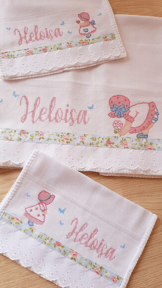 Jogo de Fraldas Personalizadas para Menina 3 Peças