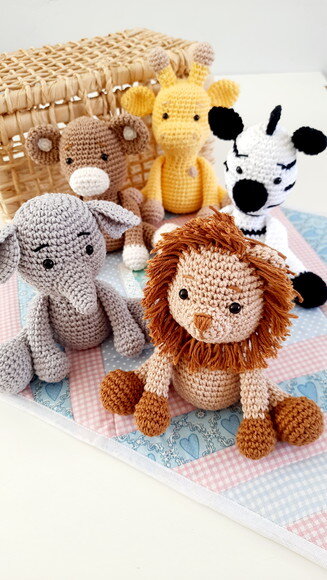 Kit Safári Amigurumi