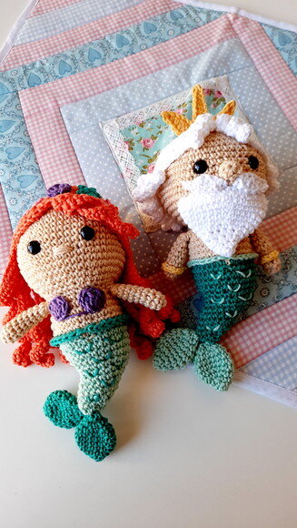 Kit Sereia Fundo do Mar Amigurumi