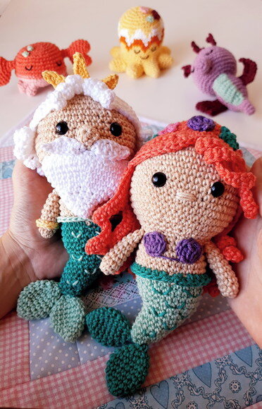 Kit Sereia Fundo do Mar Amigurumi