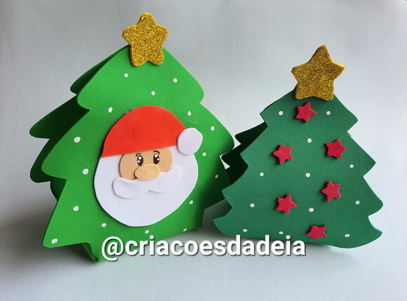 10 Porta Doces Árvore de Natal em Eva