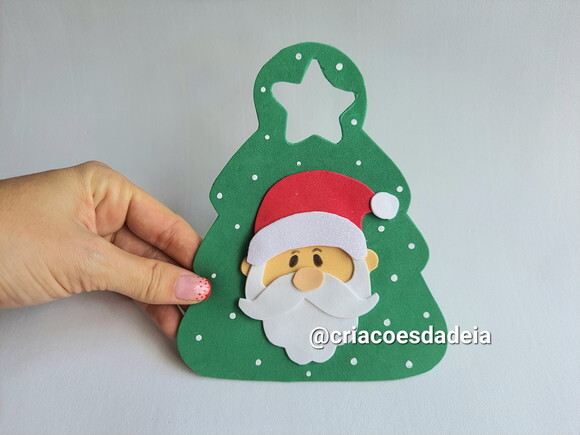 10 Porta Doces de Natal em Eva - Árvore e Papai Noel