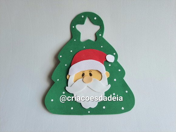 10 Porta Doces de Natal em Eva - Árvore e Papai Noel